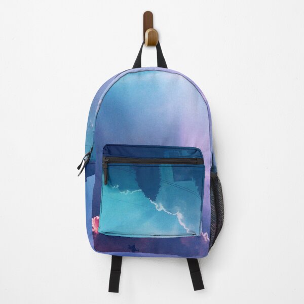 Abstract rainbow cloud double exposeure photo Backpack