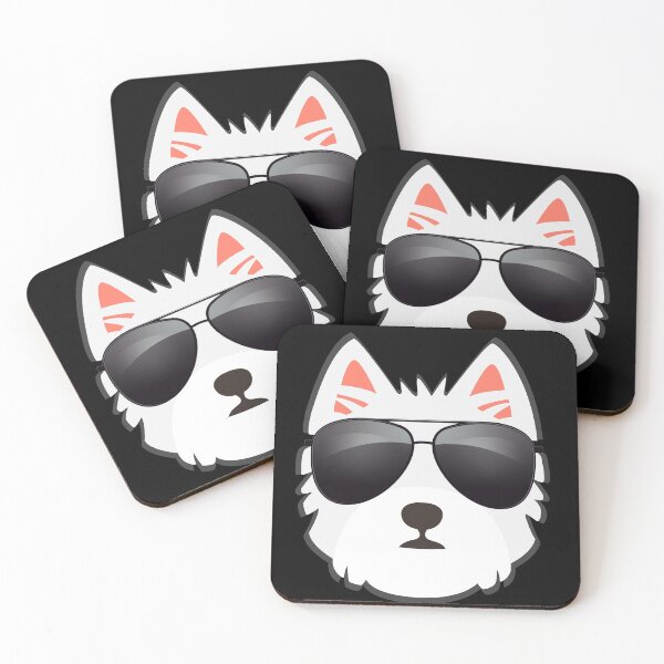 Item preview, Westie Face With Sunglasses designed and sold by VibeCraze Designs.