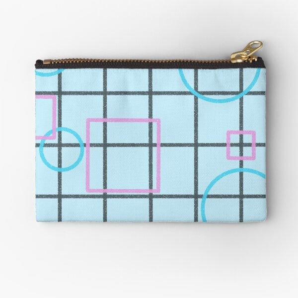 blue shape pattern Zipper Pouch