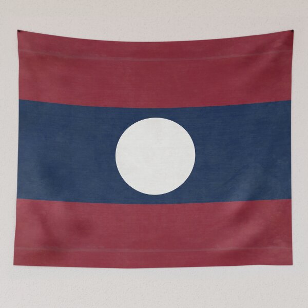 Item preview, Laos Flag designed and sold by Finding Fortuity.