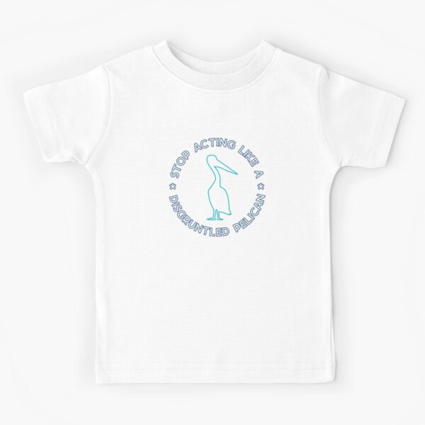 Disgruntled Pelican (Blue) Kids T-Shirt