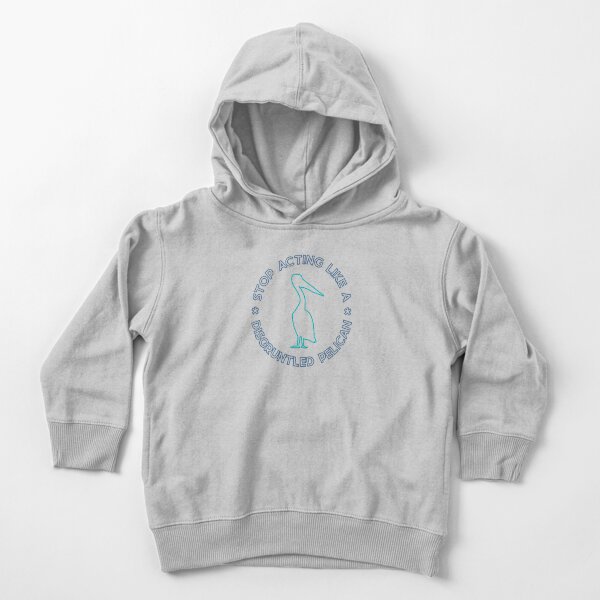 Disgruntled Pelican (Blue) Toddler Pullover Hoodie