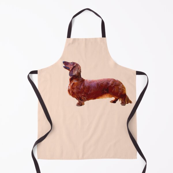 Item preview, Dachshund Long Haired Mini Shaded Red Dog  designed and sold by ElegantCat.