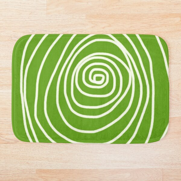 Green Swirl Bath Mat