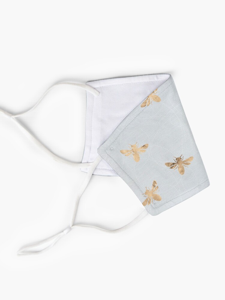 Alternate view of Rose Gold Bees Pattern Mask