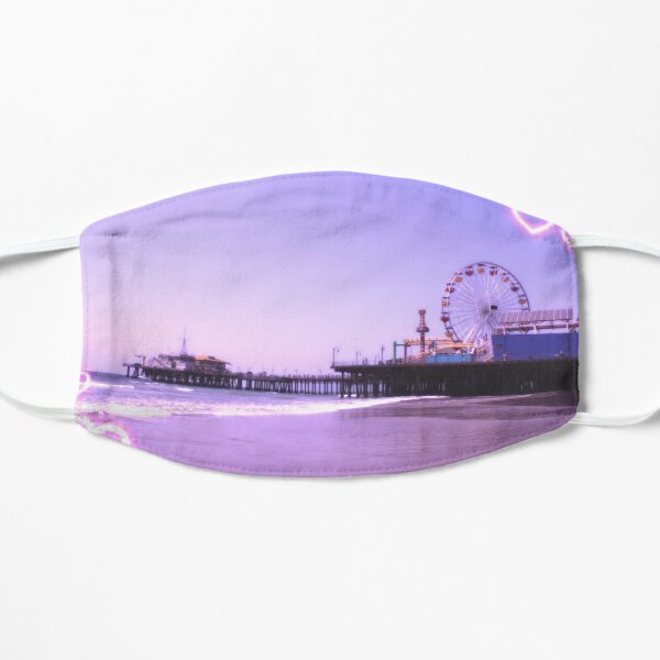 Santa Monica Pier Purple Hearts Mask