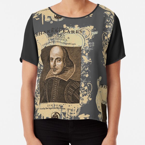 Shakespeare First Folio Front Piece Chiffon Top