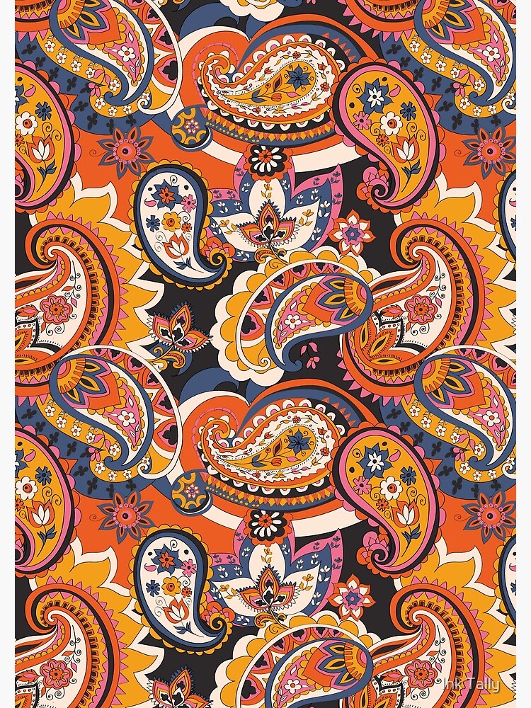 Paisley Pattern Psychedelic, Retro, 60s 70s Paisley Pattern Psychedelic, Retro, 60s 70s