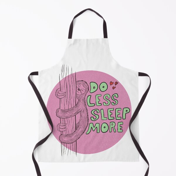 Cute Sleepy Sloth Design. Gift for Girl, Gift for Boy, Animal lover gift. Lazy hanging sloth. Apron