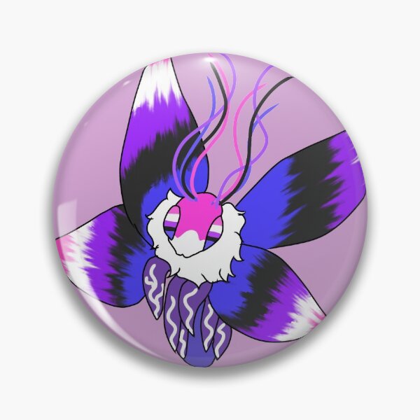 Item preview, Genderfluid Moth Sticker designed and sold by Moonlight-Media.