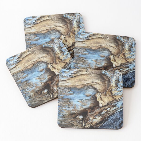 Item preview, Tree bark blue pattern Mask designed and sold by garhoud.