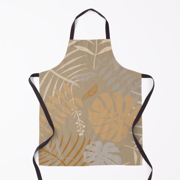 Item preview, Tropical Leaf Floral Pattern Pastel Colors Beige and Gray Tones designed and sold by borednomad.