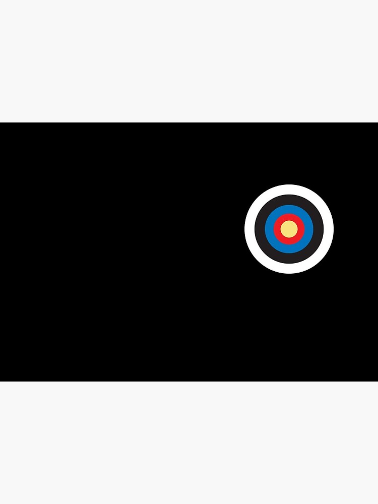 Bulls eye. On Breast, Red, White, Blue, Roundel, Target. SMALL ON BLACK. by TOMSREDBUBBLE