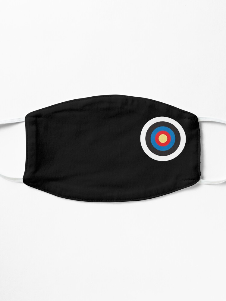Alternate view of Bulls eye. On Breast, Red, White, Blue, Roundel, Target. SMALL ON BLACK. Mask
