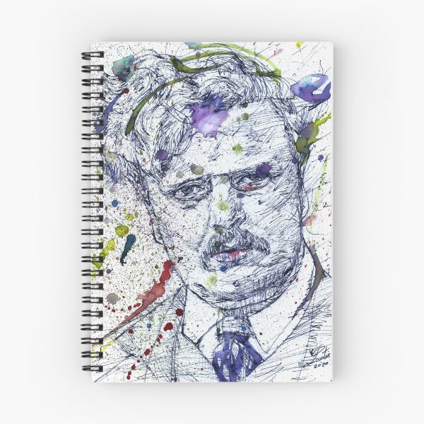 Item preview, G. K. CHESTERTON watercolor and ink portrait.1 designed and sold by lautir.