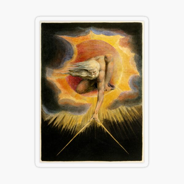 The Ancient of Days is a design by William Blake, originally published as the frontispiece to the 1794 work Europe a Prophecy Transparent Sticker