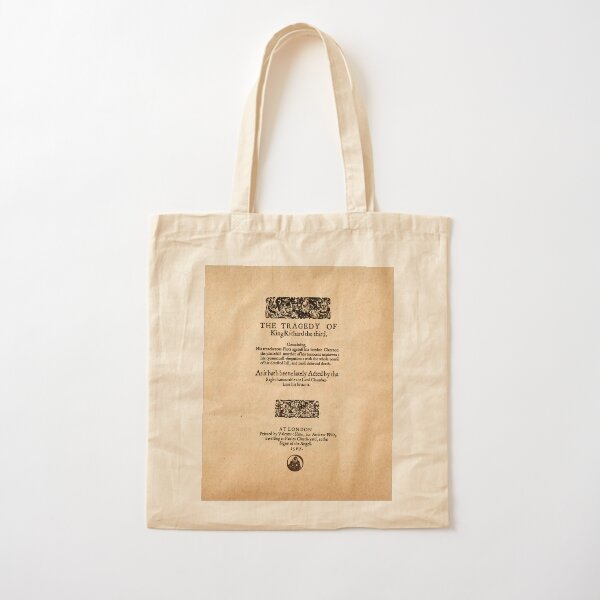 Shakespeare Richard III Quarto Front Piece Cotton Tote Bag
