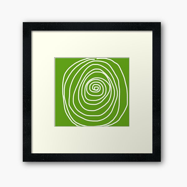 Green Swirl Framed Art Print