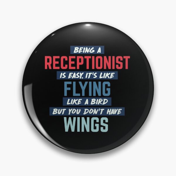 Item preview, Being receptionist is easy. humorous quote. retro designed and sold by bumperapparels.