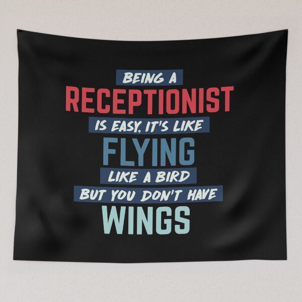 Item preview, Being receptionist is easy. humorous quote. retro designed and sold by bumperapparels.
