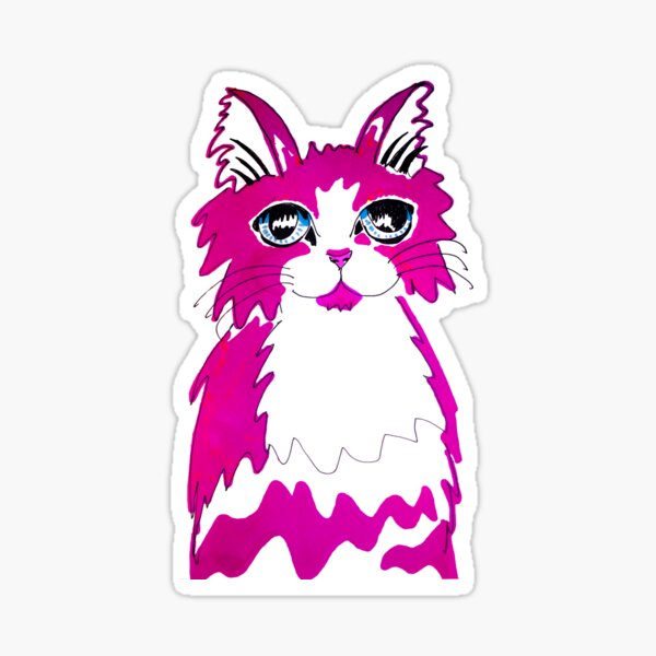Cute Pink Kitty Sticker