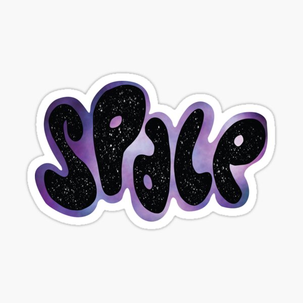 Space Lettering Sticker