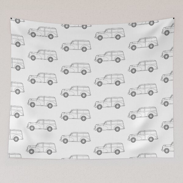 Item preview, Morris Minor Traveller line drawing artwork designed and sold by RJWautographics.