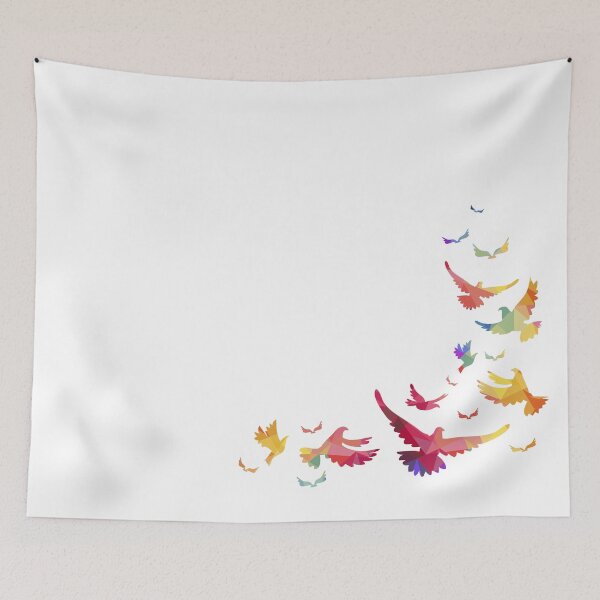 Item preview, colored birds flying designed and sold by LynksArts.