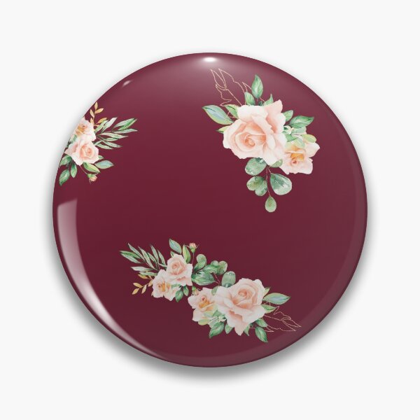 Item preview, Professional Mask Pattern: Maroon Floral  designed and sold by Regan Crowley.