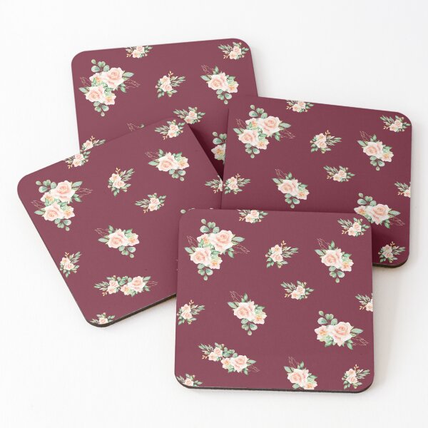 Item preview, Professional Mask Pattern: Maroon Floral  designed and sold by Regan Crowley.