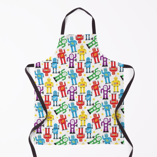 Item preview, Kids Robot Pattern on White designed and sold by HotHibiscus.
