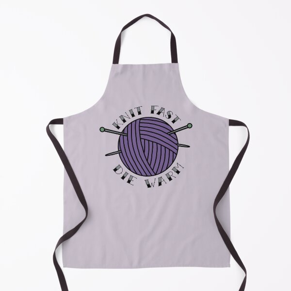 Item preview, Knit Fast, Die Warm illustration designed and sold by CoastalColorCo.