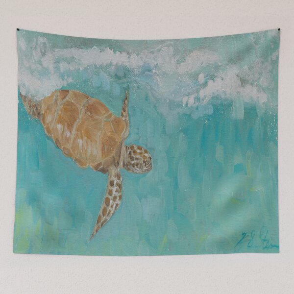 Item preview, Diving Sea Turtle designed and sold by Kimberly Stein Studio.