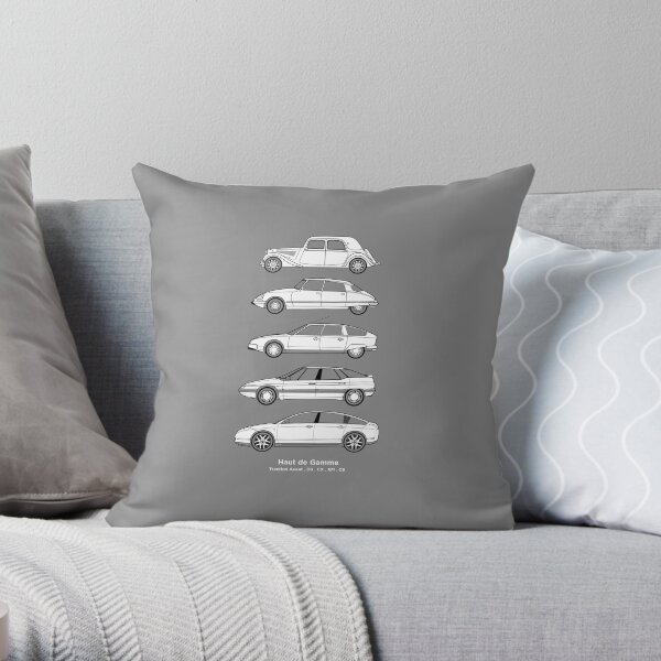 Citroen Haut de Gamme car art, TA, DS, CX, XM, C6. Throw Pillow