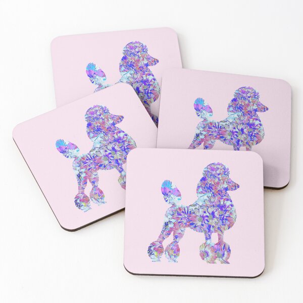 Item preview, Poodle in daisy pattern designed and sold by ThePoodleandCo.