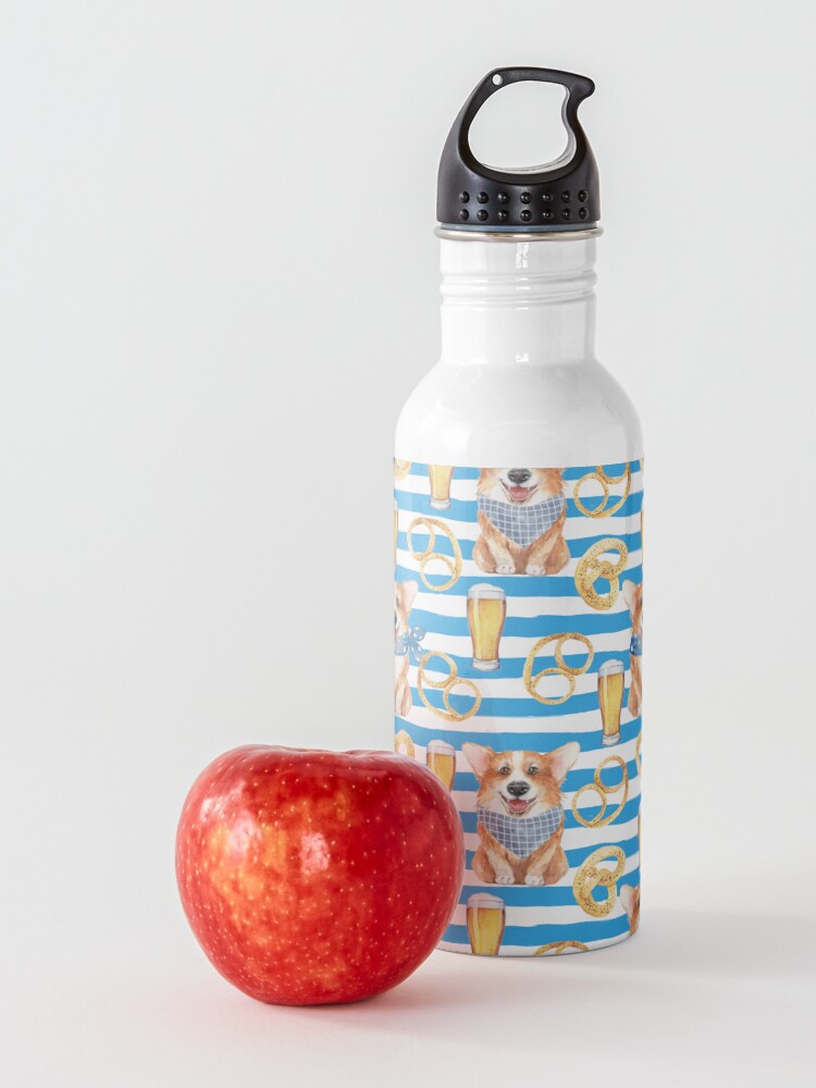 Alternate view of Corgi on Original Bavarian Oktoberfest Water Bottle