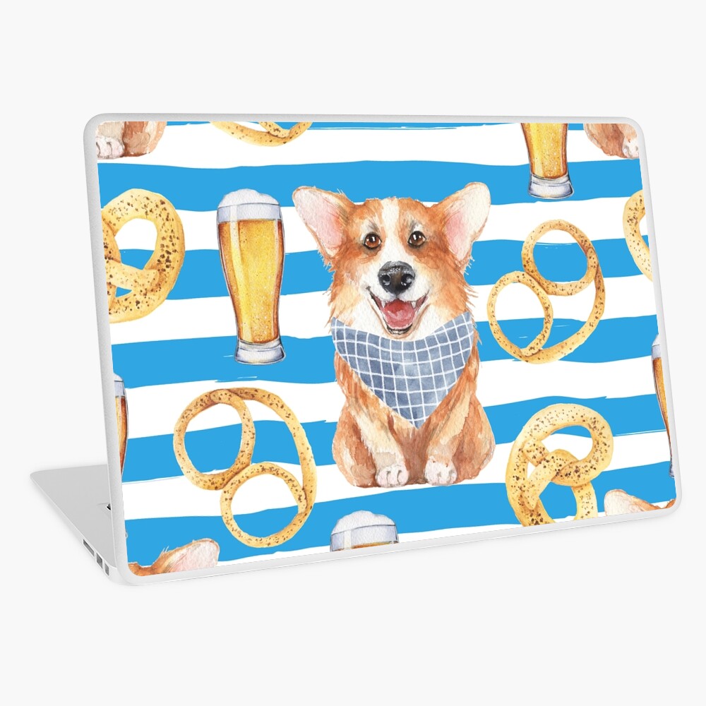 Corgi on Original Bavarian Oktoberfest Laptop Skin