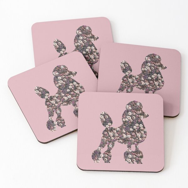 Item preview, Pretty pink poodle in enamel effect designed and sold by ThePoodleandCo.