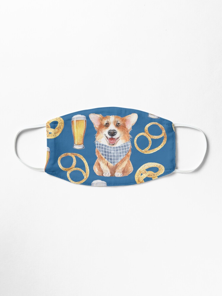Alternate view of Corgi on Original Bavarian Oktoberfest Mask