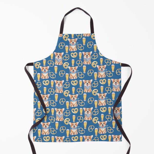 Corgi on Original Bavarian Oktoberfest Apron