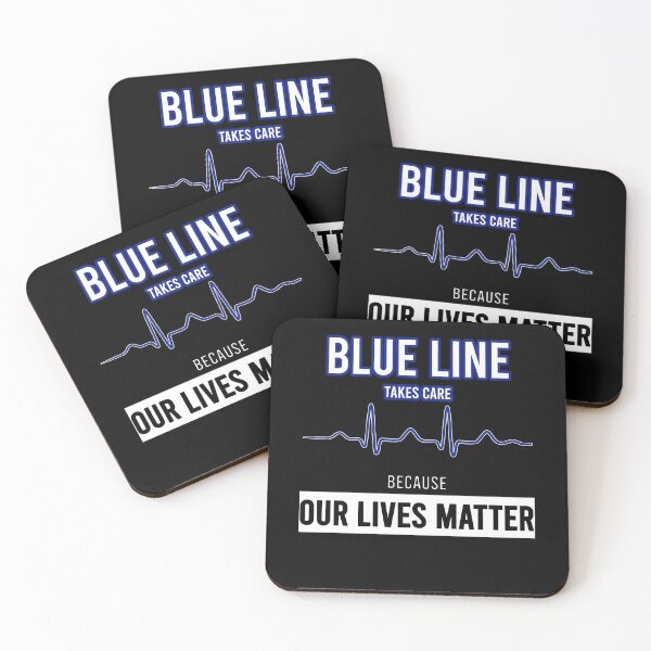 Item preview, Blueline because our lives matter heartbeat designed and sold by Glorad.