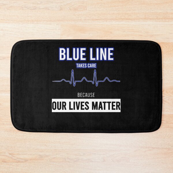 Item preview, Blueline because our lives matter heartbeat designed and sold by Glorad.