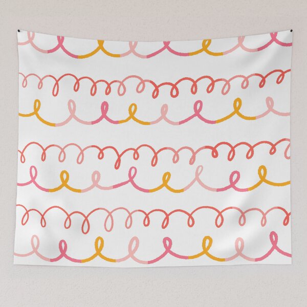 Item preview, Making Waves - Pink & Yellow designed and sold by AnArielleShop.