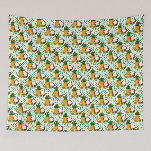 Item preview, Tropical Pattern: Pineapple, Sunglasses and Coconut Drink designed and sold by JenaWDesigns.