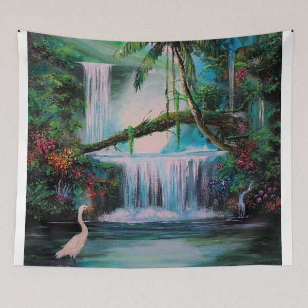 Item preview, Misty Tropical Waterfall designed and sold by galina-art.