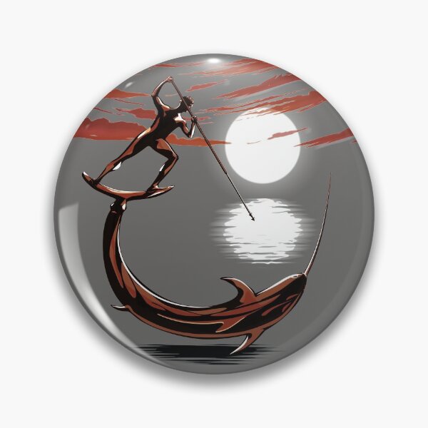 Item preview, Spearfisherman spearfishing Menemsha, Martha’s vineyard sunset  designed and sold by mirrorimages.