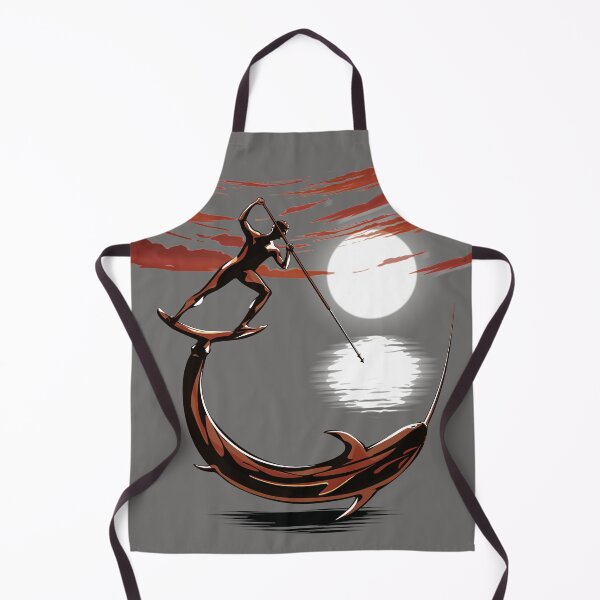 Item preview, Spearfisherman spearfishing Menemsha, Martha’s vineyard sunset  designed and sold by mirrorimages.
