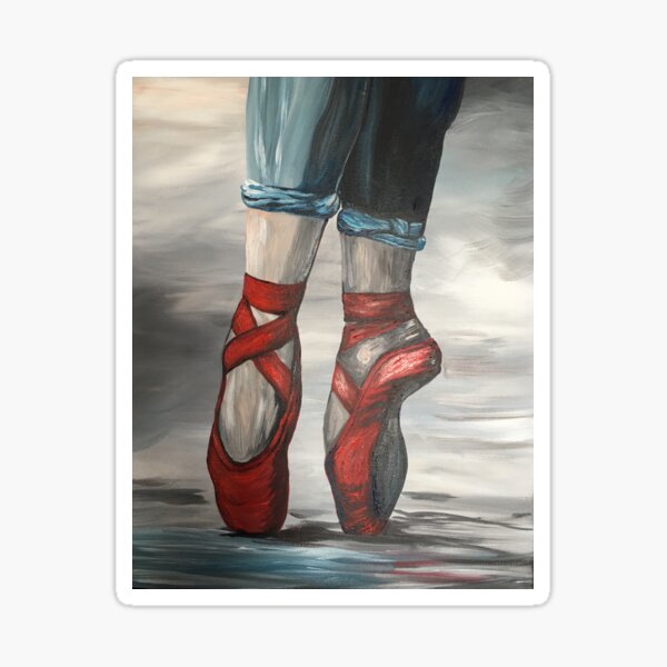 Rouge En pointe Red Pointe Shoes Sticker