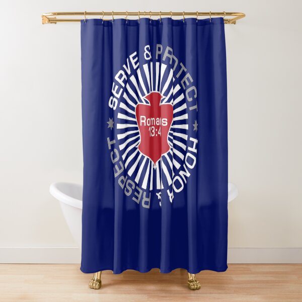 Serve Protect Honor Respect Shower Curtain