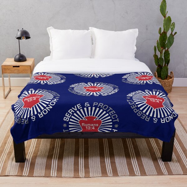 Serve Protect Honor Respect Throw Blanket